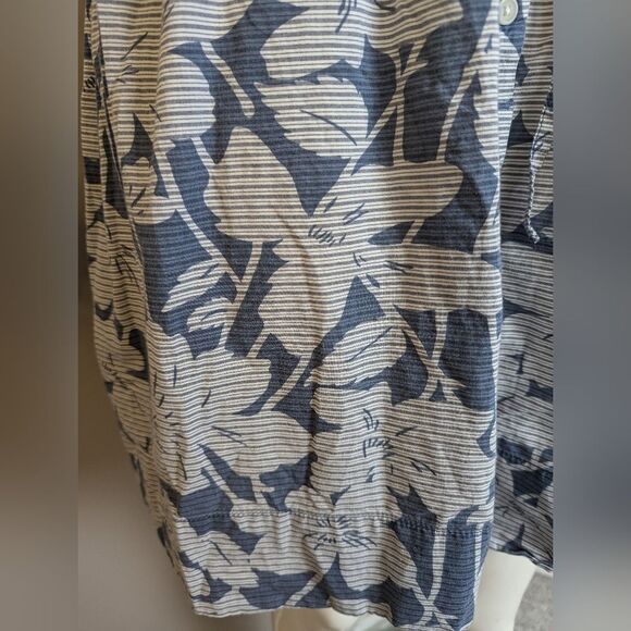 Gap Blue Floral Sleeveless Dress – Size 4 – Cotton Button Front with Waist Tie - Picture 4 of 11